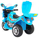 Дитячий електричний триколісний мотоцикл BJX-088 Синій + Звуки + Світло, фото 5