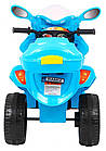 Дитячий електричний триколісний мотоцикл BJX-088 Синій + Звуки + Світло, фото 6