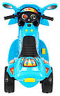 Дитячий електричний триколісний мотоцикл BJX-088 Синій + Звуки + Світло, фото 7
