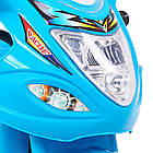 Дитячий електричний триколісний мотоцикл BJX-088 Синій + Звуки + Світло, фото 9