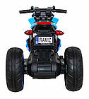 Дитячий акумуляторний мотоцикл Майбутнє для дітей Блакитний, фото 6