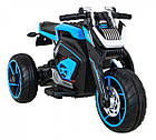 Дитячий акумуляторний мотоцикл Майбутнє для дітей Блакитний, фото 9