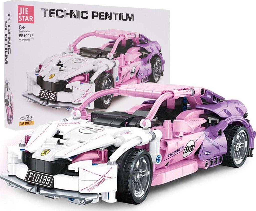 Дитячий конструктор Pink Sports Car Blocks 652 ел., фото 1