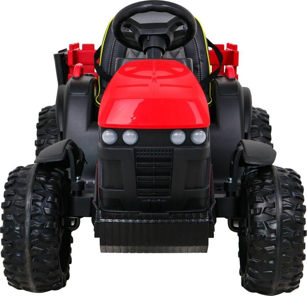 Дитячий акумуляторний трактор, титановий із причепом Червоний, фото 1
