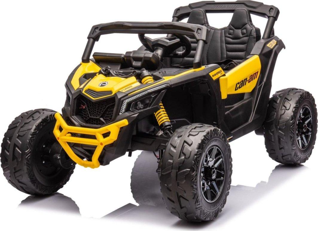 Дитячий акумуляторний квадроцикл CAN-AM Maverick Жовтий, фото 1