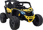 Дитячий акумуляторний квадроцикл CAN-AM Maverick Жовтий, фото 2