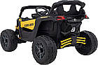 Дитячий акумуляторний квадроцикл CAN-AM Maverick Жовтий, фото 5