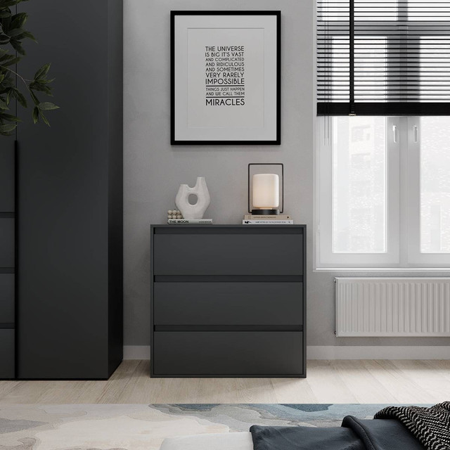 комод графит 3 ящика