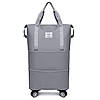 Дорожня сумка на колесах розкладна, легка містка міцна жіноча дорожня сумка на коліщатках, фото 3