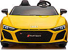 Дитяча акумуляторна машинка Audi Spyder R8 LIFT Жовта, фото 4
