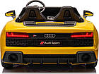 Дитяча акумуляторна машинка Audi Spyder R8 LIFT Жовта, фото 8