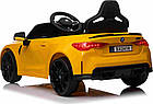 Дитяча акумуляторна машинка BMW M4 Жовта, фото 4