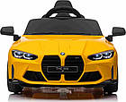 Дитяча акумуляторна машинка BMW M4 Жовта, фото 9