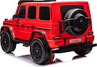 Дитяча акумуляторна машинка Mercedes Benz G63 AMG XXL Червона, фото 6