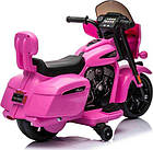 Дитячий акумуляторний мотоцикл Чоппер INDIAN Рожевий, фото 5