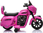 Дитячий акумуляторний мотоцикл Чоппер INDIAN Рожевий, фото 6