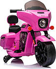 Дитячий акумуляторний мотоцикл Чоппер INDIAN Рожевий, фото 7
