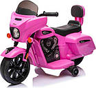 Дитячий акумуляторний мотоцикл Чоппер INDIAN Рожевий, фото 8