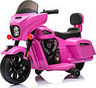 Дитячий акумуляторний мотоцикл Чоппер INDIAN Рожевий, фото 9