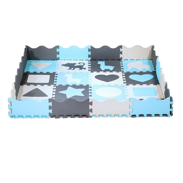 Килимок-пазл NILS FUN MD03 140х140х1 см, 36 деталей, м'ятний, фото 1