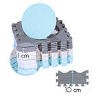 Килимок-пазл NILS FUN MD03 140х140х1 см, 36 деталей, м'ятний, фото 6