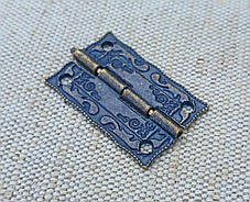 Петля декоративна для скриньках, накладна 36х23мм., фото 2