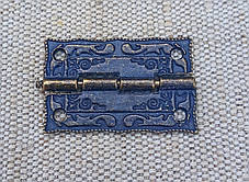 Петля декоративна для скриньках, накладна 36х23мм., фото 3