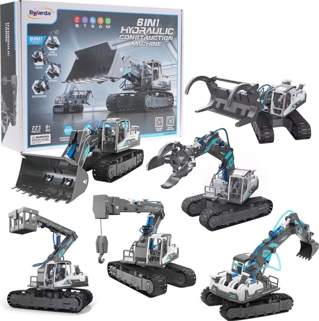 Дитячий конструктор машин для будівництва 6в1 223 ел., фото 1