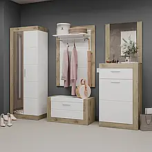 Комплект меблів в передпокій Палермо дуб вікінг/білий Сокме