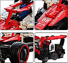 Дитячий конструктор машинка F1 на дистанційному керуванні Червона 1185 ел., фото 3