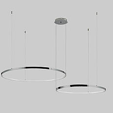Срібна/хром люстра кільцева 130W 80+100см «Circle» (52-9832-2B CHROME), фото 4