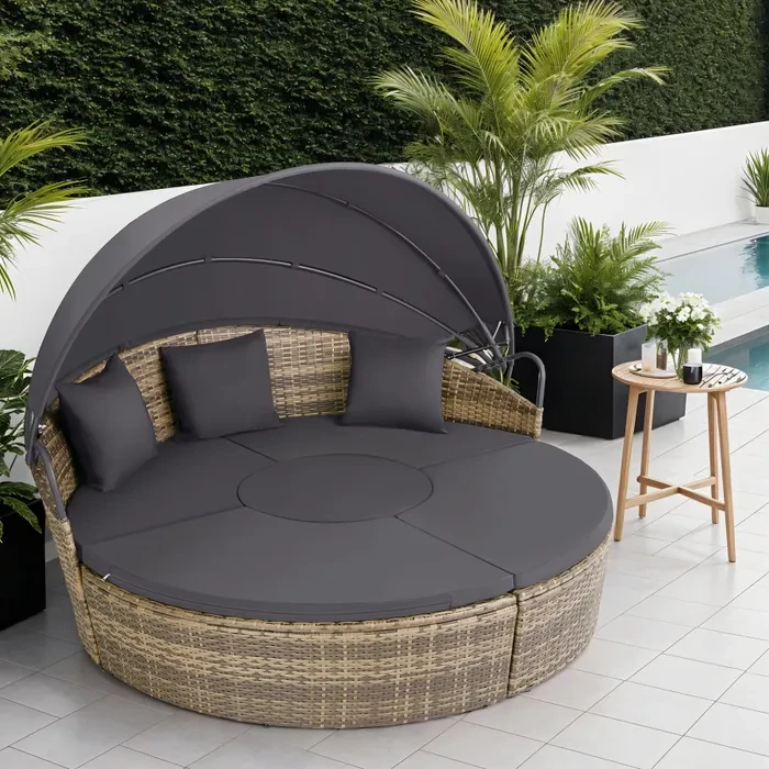 Шезлонг диван круглий Santorin, сонячний острів