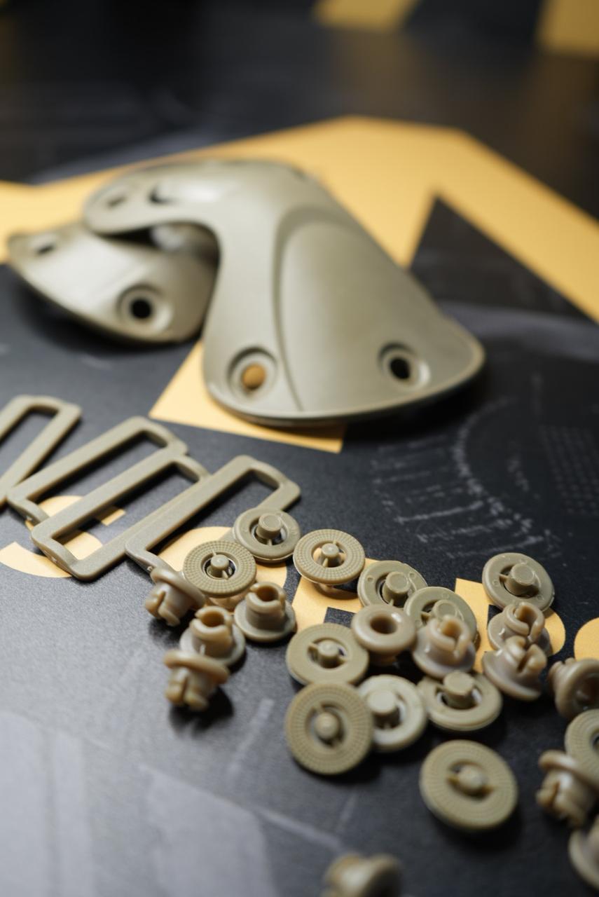 Комплект фурнітури для тактичних налокітників AMM койот піщаний, фото 1