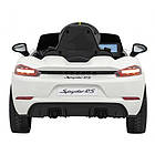 Дитяча акумуляторна машинка Porsche 718 MP4 Біла, фото 4