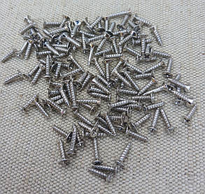 Саморізи маленькі для кріплення. "колір срібло" 3х10мм. Комплект (10шт), фото 1