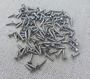 Саморізи маленькі для кріплення. "колір срібло" 3х10мм. Комплект (10шт), фото 2