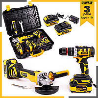 Набір DeWalt 2в1 акумуляторний 48 V, Шурупокрут DCD709M2T+Болгарка DCG506NT Комплект Девольт безщітковий hw
