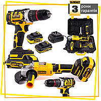 Набір DeWalt 2в1 акумуляторний безщітковий 48 V, Шурупокрут DCD709M2T + Болгарка DCG509NT АКБ набір Деволт TC