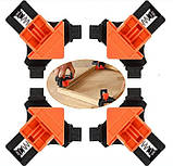 Кутова струбцина 90° затискач для виробинцтва меблів чи виробів з дерева, фото 5