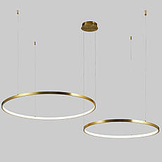 Бронзова люстра кільцева 100W 60+80см «Circle» (52-9832-2B BRONZE), фото 4