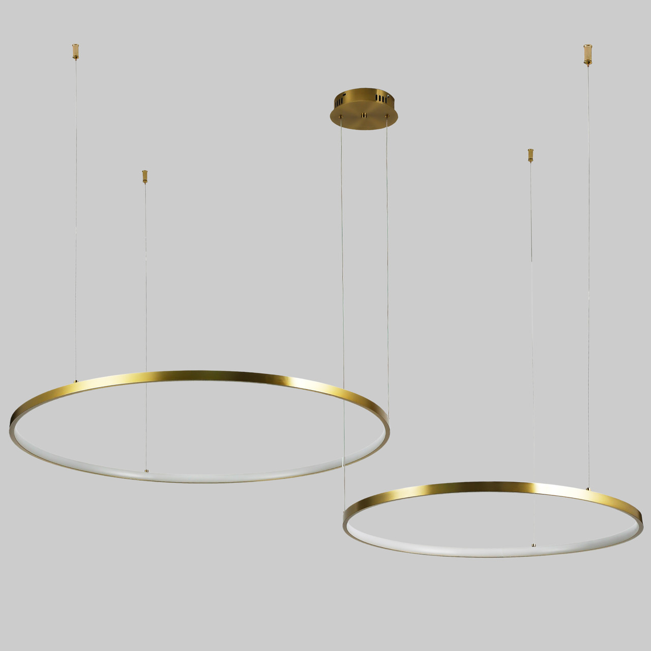 Бронзова люстра кільцева 100W 60+80см «Circle» (52-9832-2B BRONZE)