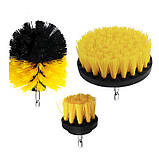 Кругла щітка-насадка для дрелі 12 см, інструмент для чищення, фото 2