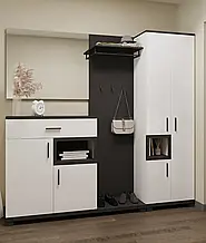 Комплект меблів в передпокій Монте дуб антрацит/білий Сокме