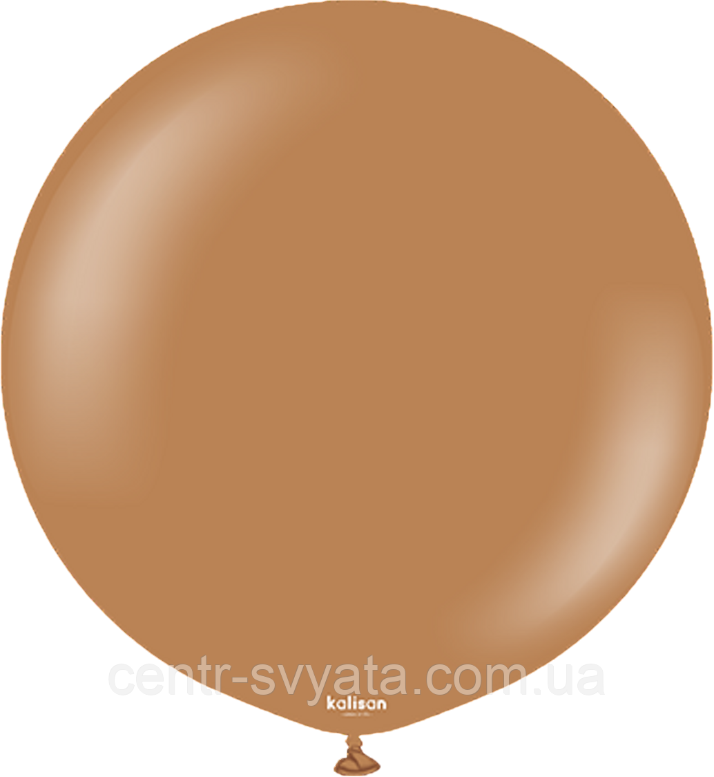 Латексна кулька Kalisan 18"(45 см) Standard Caramel Brown | Пастель коричнева карамель