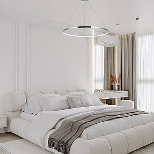 Срібна/хром люстра кільцева 60W 80см «Circle» (52-9832-1 CHROME), фото 2