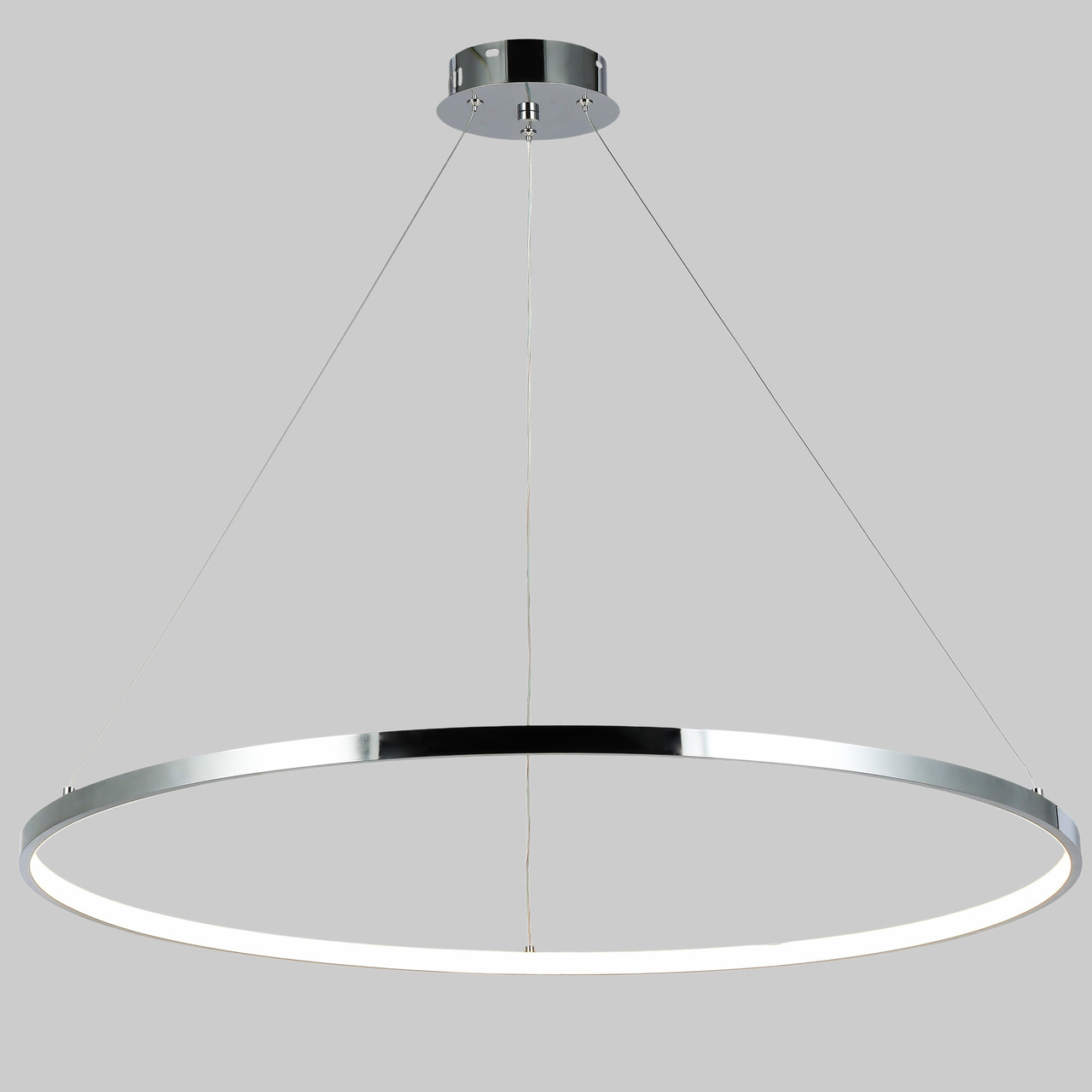 Срібна/хром люстра кільцева 60W 80см «Circle» (52-9832-1 CHROME)