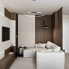 Срібна/хром люстра кільцева 60W 80см «Circle» (52-9832-1 CHROME), фото 3