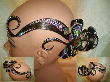 Накладка - локон для бальных танцев со стразами