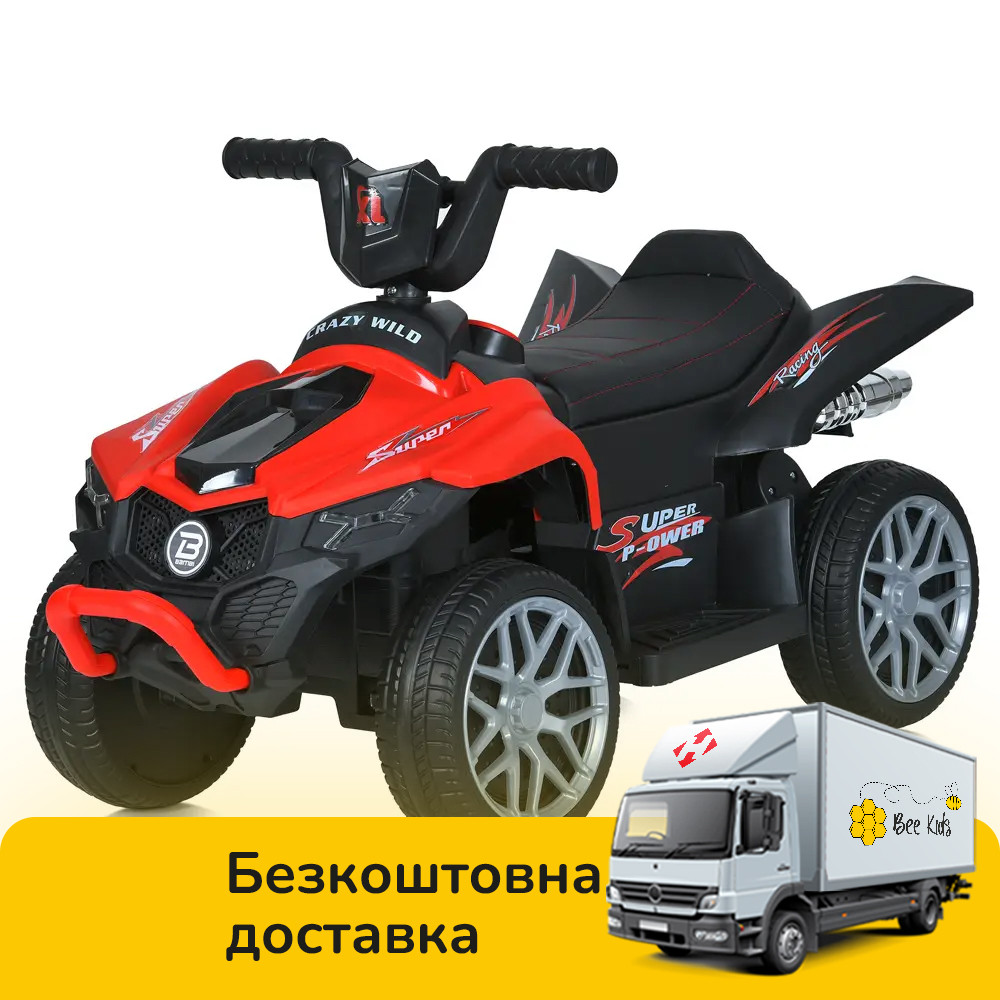 Електроквадроцикл дитячий Bambi (акумулятор 12V7AH, 2 мотори 25W, MP3, USB) M 6181EL-3 Червоний, фото 1
