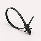 Стяжки з кріпильною головкою чорні / хомути з дюбель-пістоном